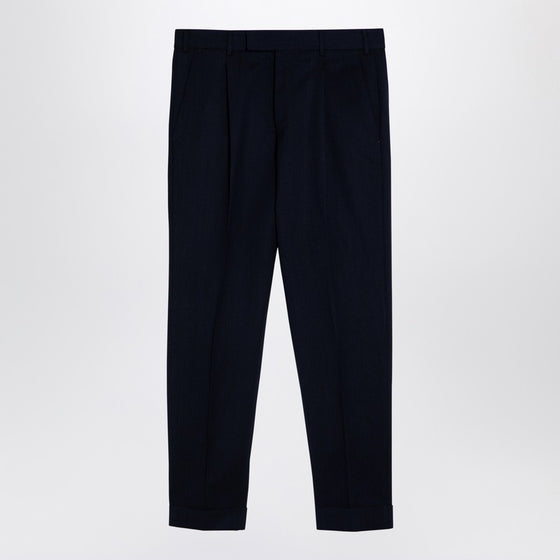 PT Torino Rebel navy virgin wool trousers