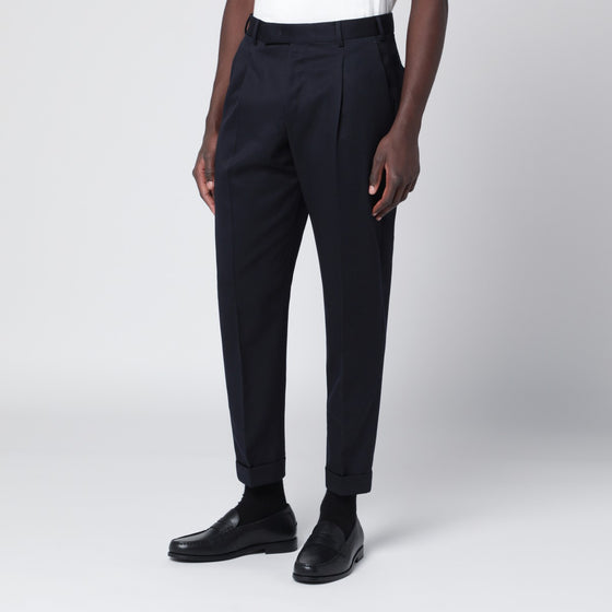 PT Torino Navy blue wool trousers