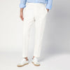 PT Torino White cotton and linen trousers