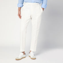  PT Torino White cotton and linen trousers