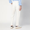 PT Torino White cotton and linen trousers