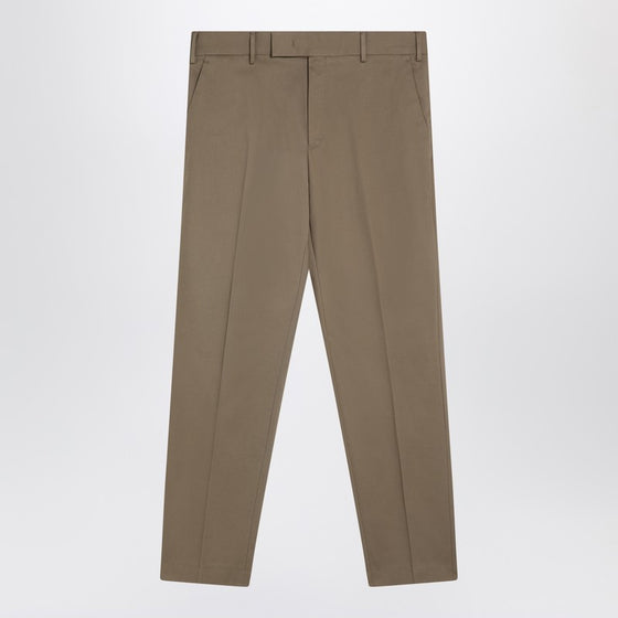 PT Torino Dark beige cotton trousers