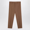 PT Torino Desert-coloured virgin wool trousers