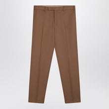  PT Torino Desert-coloured virgin wool trousers
