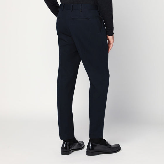 PT Torino Navy blue cotton trousers