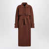 Max Mara Atelier Brown rainproof gabardine trench coat