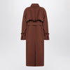 Max Mara Atelier Brown rainproof gabardine trench coat