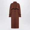 Max Mara Atelier Brown rainproof gabardine trench coat