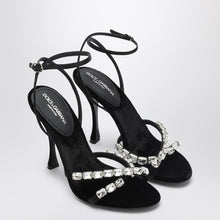  Dolce & Gabbana Dolce&Gabbana Black satin sandal with stones