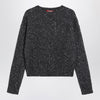 Max Mara Studio Anthracite boxy sweater in alpaca blend