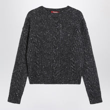  Max Mara Studio Anthracite boxy sweater in alpaca blend