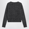 Max Mara Studio Anthracite boxy sweater in alpaca blend
