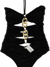 Elisabetta Franchi Chain One-piece Swimsuit