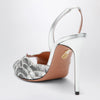 Aquazzura Ce Soir silver sandals in nappa leather