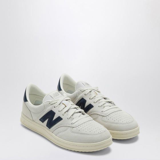 New Balance T500 white/blue suede sneaker