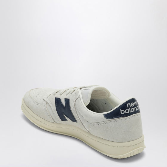 New Balance T500 white/blue suede sneaker