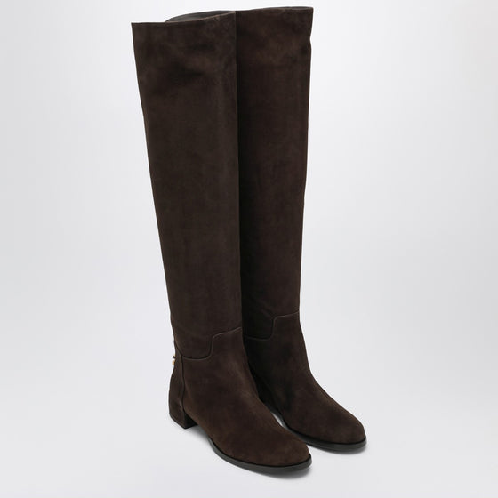 Dolce & Gabbana Dolce&Gabbana High suede boot in ebony brown