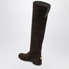 Dolce & Gabbana Dolce&Gabbana High suede boot in ebony brown