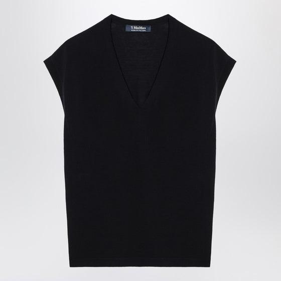S Max Mara Navy blue wool vest