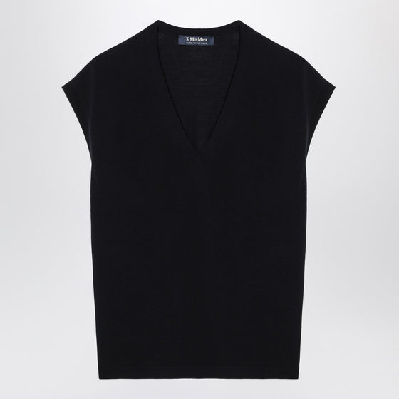 S Max Mara Navy blue wool vest