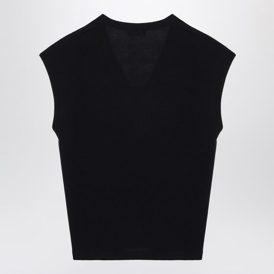 S Max Mara Navy blue wool vest