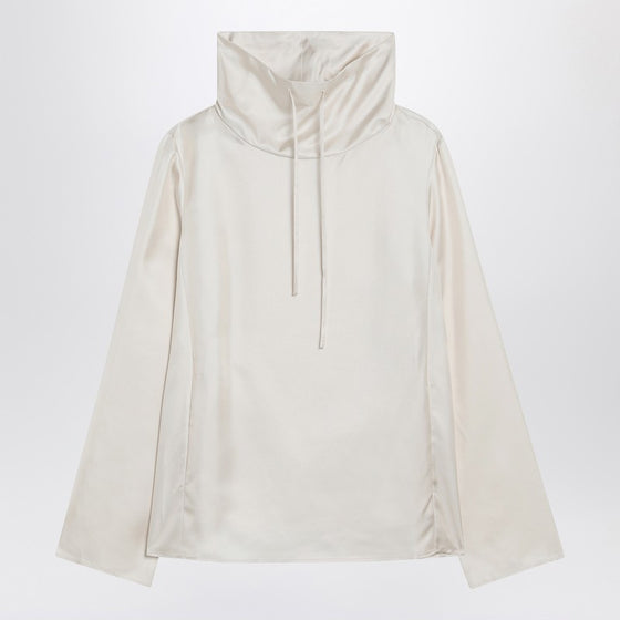 Loulou Studio Ivory Cyna silk blouse
