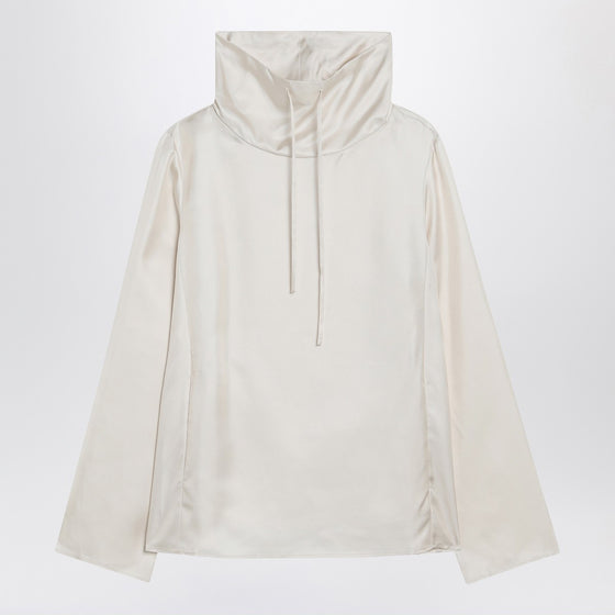 LouLou De Saison Ivory Cyna silk blouse