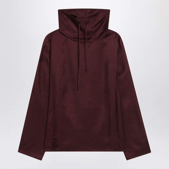 Loulou Studio Plum Cyna silk blouse