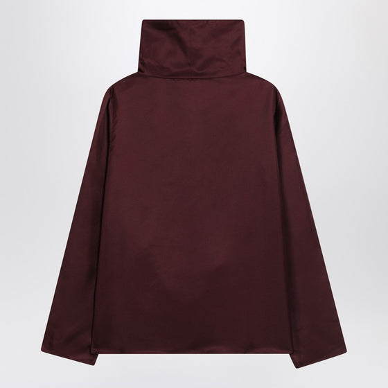 Loulou Studio Plum Cyna silk blouse