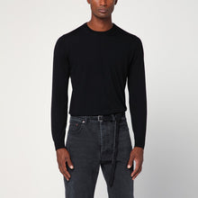  Drumohr Black wool crew neck sweater