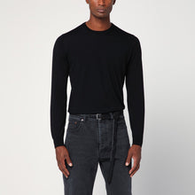  Drumohr Black wool crew neck sweater