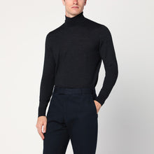  Drumohr Charcoal wool turtleneck sweater