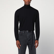  Drumohr Black wool turtleneck sweater