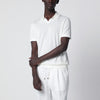 Drumohr Milk-white cotton knit polo