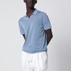 Drumohr Light blue cotton knit polo
