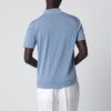 Drumohr Light blue cotton knit polo