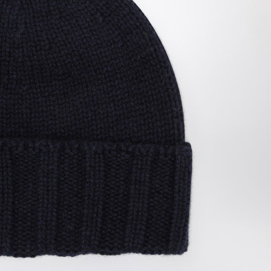 Drumohr Navy blue cashmere beret