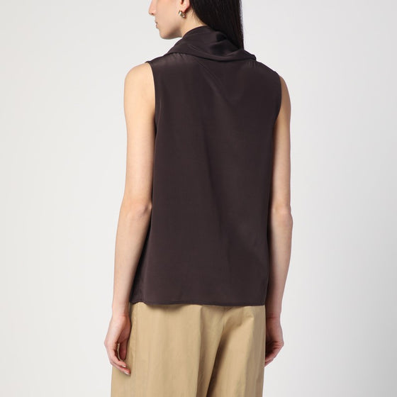 P.A.R.O.S.H. Brown silk blouse