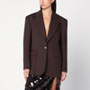 P.A.R.O.S.H. Single-breasted brown wool jacket