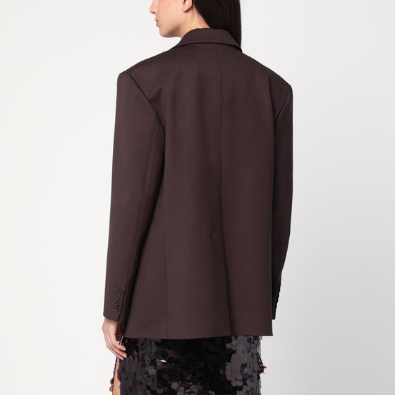 P.A.R.O.S.H. Single-breasted brown wool jacket