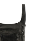 Ermanno Scervino Peplos Leather Top