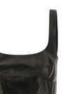 Ermanno Scervino Peplos Leather Top
