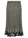 Ermanno Scervino Pleated Skirt With Lace