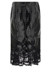 Ermanno Scervino Coconut Print Sheath Skirt With Lace