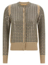 Ermanno Scervino Check Cardigan With Crystals