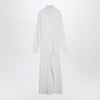 P.A.R.O.S.H. Cream-coloured turtleneck dress in wool blend
