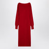 P.A.R.O.S.H. Red wool and cashmere midi dress