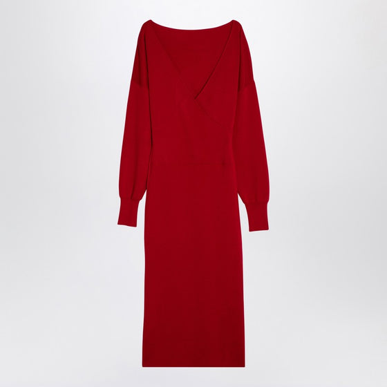P.A.R.O.S.H. Red wool and cashmere midi dress