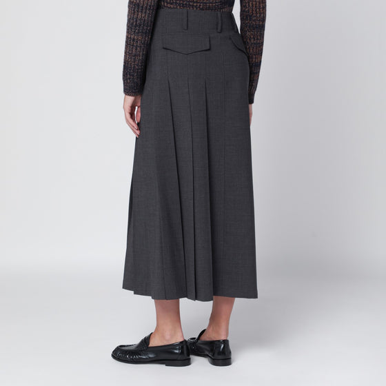 P.A.R.O.S.H. Grey wool wrap skirt