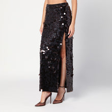  P.A.R.O.S.H. Black sequin pencil skirt